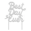 Best deal ✔️ 12 Pack: Best Day Ever Silver Glitter Cake Topper by Celebrate It™ 🎁