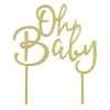 Discount ❤️ 12 Pack: Gold Glitter Oh Baby Cake Topper by Celebrate It™ ✔️