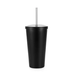 Outlet 🔥 19oz. Black Stainless Steel Tumbler with Straw by Celebrate It™ 🎉