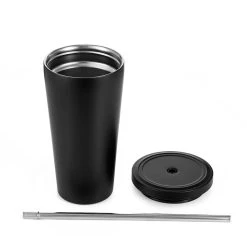 Outlet 🔥 19oz. Black Stainless Steel Tumbler with Straw by Celebrate It™ 🎉 -Celebrate It Sales Shop 10655229 2