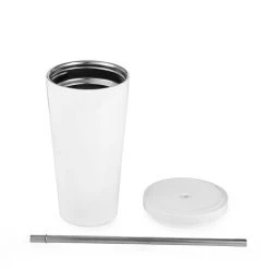 Coupon 😉 19oz. White Stainless Steel Tumbler with Straw by Celebrate It™ 🤩 -Celebrate It Sales Shop 10655231 2