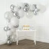 Flash Sale 😍 6 Pack: 10ft. Silver & White Balloon Garland by Celebrate It™ 😀