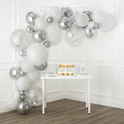 Flash Sale 😍 6 Pack: 10ft. Silver & White Balloon Garland by Celebrate It™ 😀