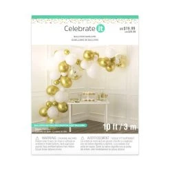 Best deal ✔️ 10ft. Gold & White Balloon Garland by Celebrate It™ 💯 -Celebrate It Sales Shop 10655760 5