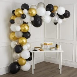 Cheap ✨ 6 Pack: 10ft. Black, White, Gray & Gold Balloon Garland by Celebrate It™ ✔️
