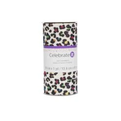 Coupon 🎁 12 Pack: 5.375" Faux Fur Glitter Leopard Ribbon by Celebrate It™ ✔️