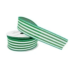 Hot Sale 🎉 1.5" Stripe Faux Linen Wired Ribbon by Celebrate It™ ✨ -Celebrate It Sales Shop 10659009 2