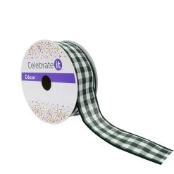 Cheap ✔️ 1.5" Gingham Wired Ribbon by Celebrate It™ Décor 🤩