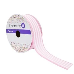 Outlet 🤩 1.5" Faux Linen Wired Ribbon by Celebrate It™ Décor ❤️