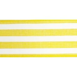 Cheap 🧨 2.5" Faux Linen Wired Thick Striped Ribbon by Celebrate It™ Décor ⌛ -Celebrate It Sales Shop 10659021 3