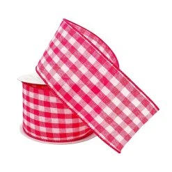 Outlet 🔔 12 Pack: 2.5" Gingham Wired Ribbon by Celebrate It™ Décor ⭐ -Celebrate It Sales Shop 10659033 2 1