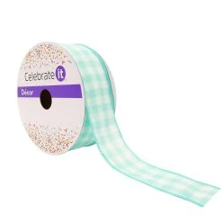 Buy ❤️ 1.5" Gingham Wired Ribbon by Celebrate It™ Décor 👏