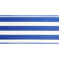 Hot Sale 👍 2.5" Faux Linen Wired Thick Striped Ribbon by Celebrate It™ Décor ⭐ -Celebrate It Sales Shop 10659046 3