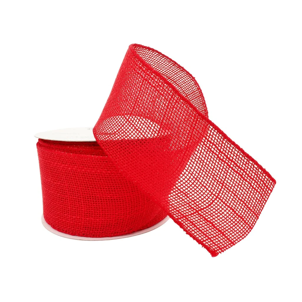 Cheap ❤️ 12 Pack: 2.5" Faux Burlap Wired Ribbon by Celebrate It™ ✔️ 2 Cheap ❤️ 12 Pack: 2.5" Faux Burlap Wired Ribbon by Celebrate It™ ✔️ - Image 2