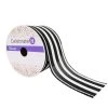 Coupon ⌛ 12 Pack: 2.5" Stripe Faux Linen Wired Ribbon by Celebrate It™ ⌛