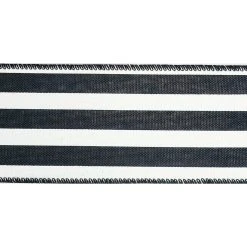Top 10 🔔 2.5" Black Stripe Faux Linen Wired Ribbon by Celebrate It™ 🥰 -Celebrate It Sales Shop 10659057 3