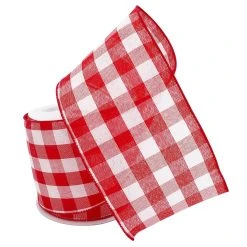 Best reviews of 👏 4" Red Buffalo Check Wired Ribbon by Celebrate It™ 😍 -Celebrate It Sales Shop 10659058 2