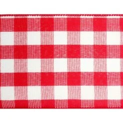 Buy ❤️ 12 Pack: 4" Buffalo Check Wired Ribbon by Celebrate It™ 🧨 -Celebrate It Sales Shop 10659058 3 1