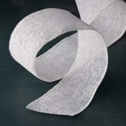 Cheapest ❤️ 2.5" White Faux Burlap Wired Ribbon by Celebrate It™ ❤️ -Celebrate It Sales Shop 10659063 20