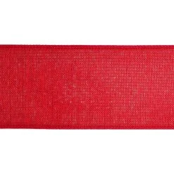 Brand new 💯 2.5" Red Faux Linen Wired Ribbon by Celebrate It™ ⌛ -Celebrate It Sales Shop 10659070 3