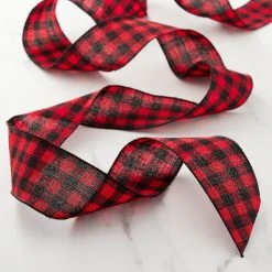 Hot Sale ⭐ 2.5" Red & Black Buffalo Check Wired Ribbon by Celebrate It™ ✨ 7 Hot Sale ⭐ 2.5" Red & Black Buffalo Check Wired Ribbon by Celebrate It™ ✨ -Celebrate It Sales Shop 10659071 20
