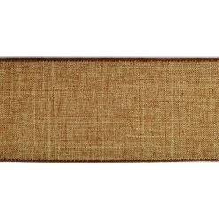 Buy 😉 2.5" Tan Faux Linen Wired Ribbon by Celebrate It™ 💯 -Celebrate It Sales Shop 10659078 3