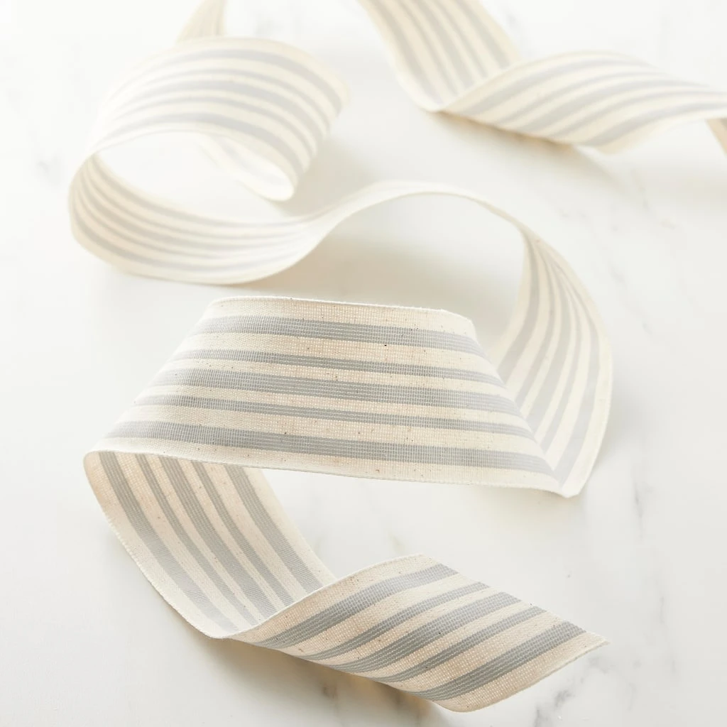 Top 10 π 2.5" Stripe Faux Cotton Wired Ribbon by Celebrate It™ β¨ 2 Top 10 π 2.5" Stripe Faux Cotton Wired Ribbon by Celebrate It™ β¨ - Image 2