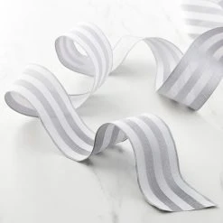 Buy ✔️ 2.5" Faux Linen Wired Thick Striped Ribbon by Celebrate It™ Décor 🥰 -Celebrate It Sales Shop 10659082 20