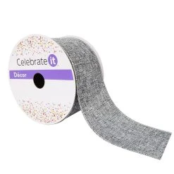 Cheapest ❤️ 2.5" Faux Burlap Wired Textured Ribbon by Celebrate It™ Décor 🎉