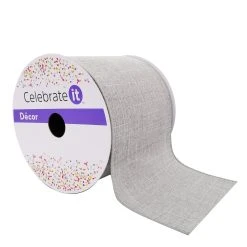 Hot Sale ⌛ 12 Pack: 4" Faux Linen Wired Ribbon by Celebrate It™ Décor 🛒