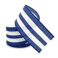 Top 10 💯 12 Pack: 2.5" Faux Cotton Wired Thick Striped Ribbon by Celebrate It™ Décor 🥰 -Celebrate It Sales Shop 10659092 2