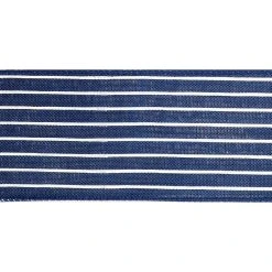Best Sale 😍 2.5" Faux Linen Wired Pinstripe Ribbon by Celebrate It™ Décor 🔥 -Celebrate It Sales Shop 10659098 3