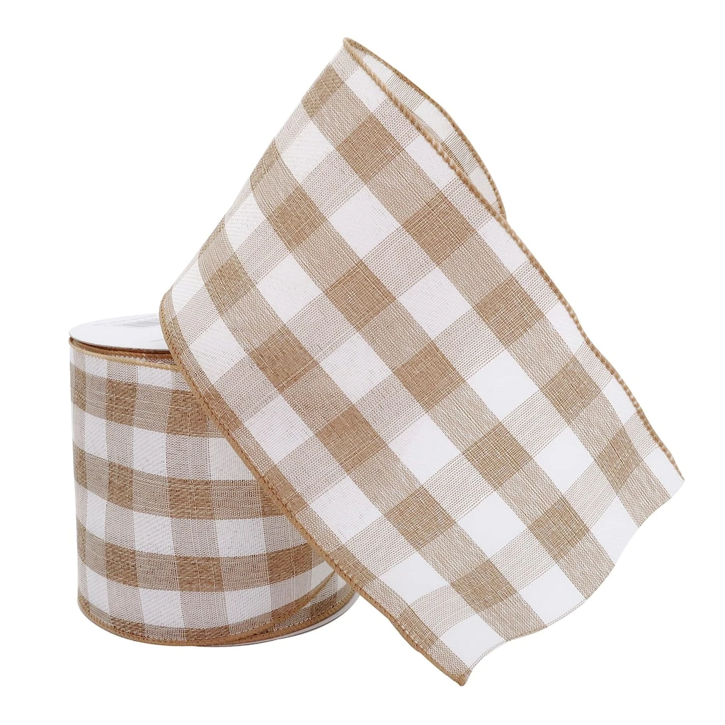 Top 10 β¨ 12 Pack: 4" Buffalo Check Wired Ribbon by Celebrate It™ Décor π 4 Top 10 β¨ 12 Pack: 4" Buffalo Check Wired Ribbon by Celebrate It™ Décor π - Image 4