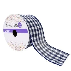 Best Pirce 👏 2.5" Gingham Wired Ribbon by Celebrate It™ Décor 😍
