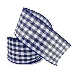 Outlet 🌟 12 Pack: 2.5" Gingham Wired Ribbon by Celebrate It™ Décor ⭐ -Celebrate It Sales Shop 10659100 2 1