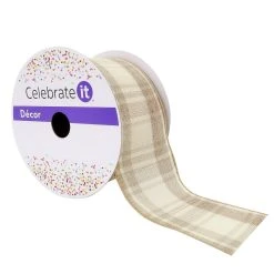 Best deal 🤩 12 Pack: 2.5" Wired Plaid Ribbon by Celebrate It™ Décor ⌛