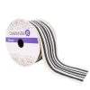 Promo ✔️ 12 Pack: 2.5" Faux Cotton Wired Striped Ribbon by Celebrate It™ Décor 🧨