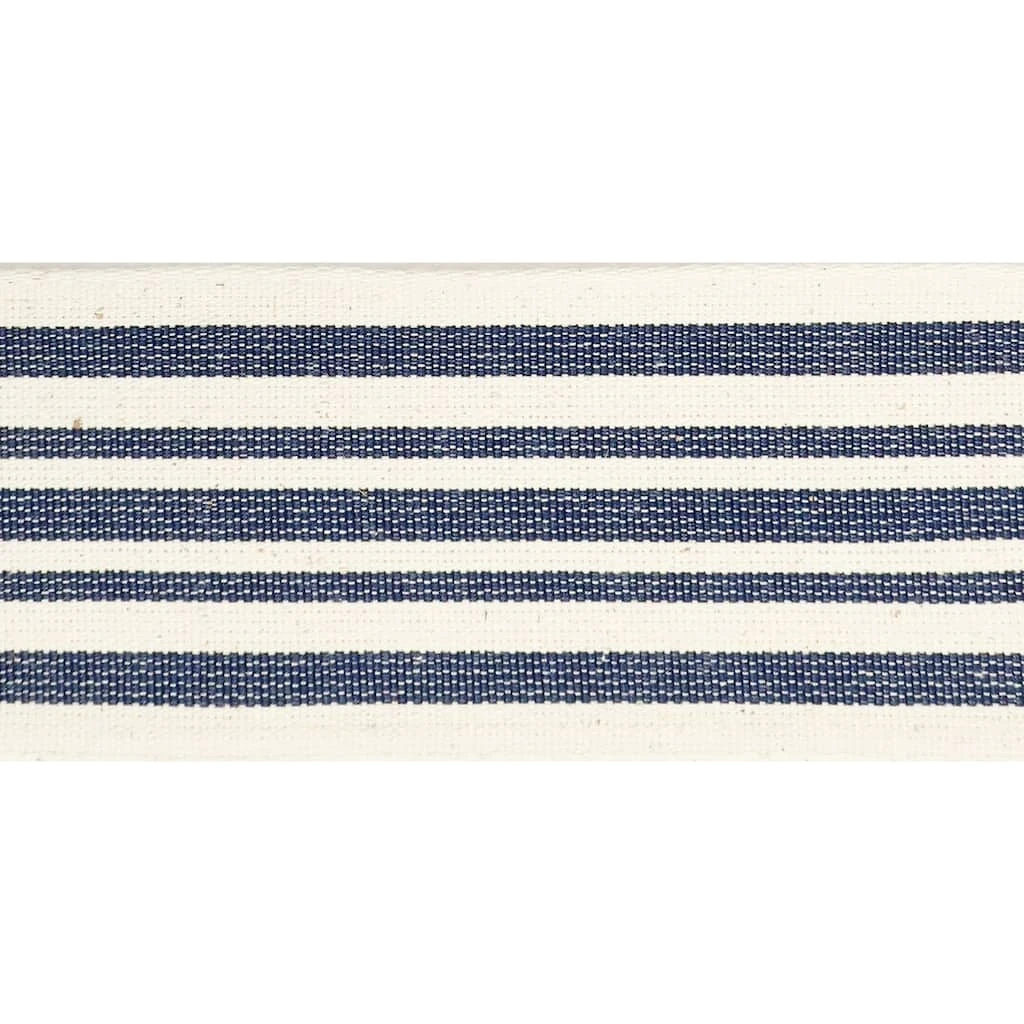Promo ✔️ 12 Pack: 2.5" Faux Cotton Wired Striped Ribbon by Celebrate It™ Décor 🧨 3 Promo ✔️ 12 Pack: 2.5" Faux Cotton Wired Striped Ribbon by Celebrate It™ Décor 🧨 - Image 3