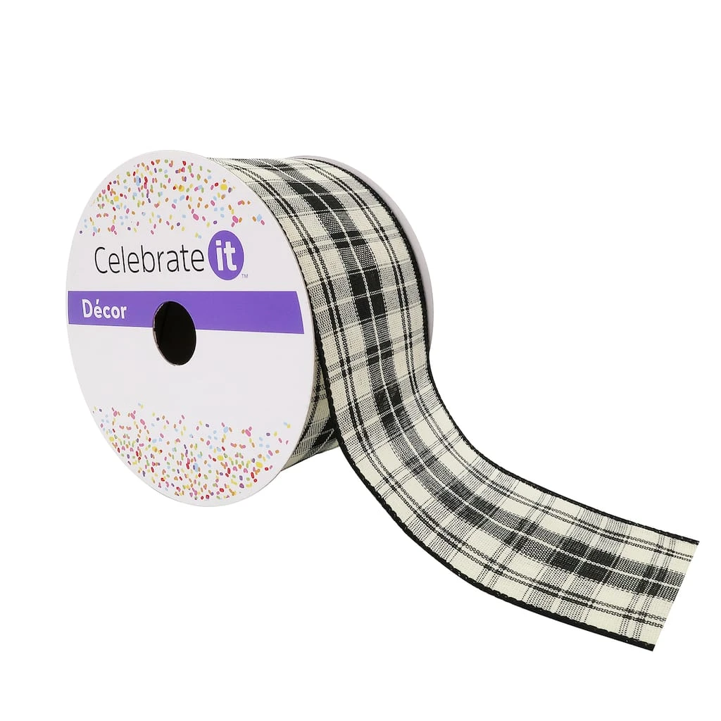 Top 10 ❤️ 12 Pack: 2.5" Plaid Wired Ribbon by Celebrate It™ 🛒 1 Top 10 ❤️ 12 Pack: 2.5" Plaid Wired Ribbon by Celebrate It™ 🛒