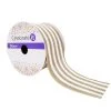 Coupon 👍 12 Pack: 2.5" Faux Linen Wired Stripe Ribbon by Celebrate It™ 🤩