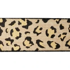 Wholesale 🔥 12 Pack: 2.5" Faux Linen Wired Leopard Ribbon by Celebrate It™ 🥰 6 Wholesale 🔥 12 Pack: 2.5" Faux Linen Wired Leopard Ribbon by Celebrate It™ 🥰 -Celebrate It Sales Shop 10659119 3 1