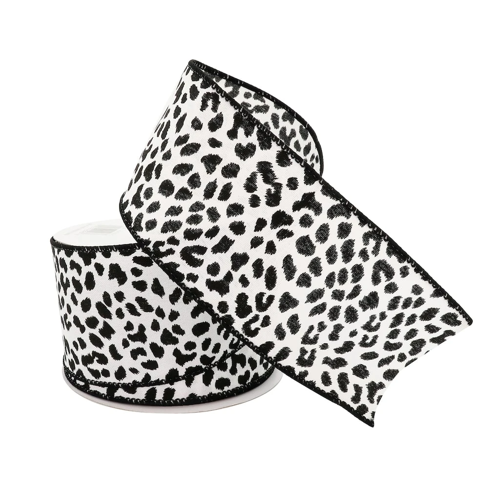 Flash Sale π 12 Pack: 2.5" Faux Cotton Wired Leopard Ribbon by Celebrate It™ π 4 Flash Sale π 12 Pack: 2.5" Faux Cotton Wired Leopard Ribbon by Celebrate It™ π - Image 4