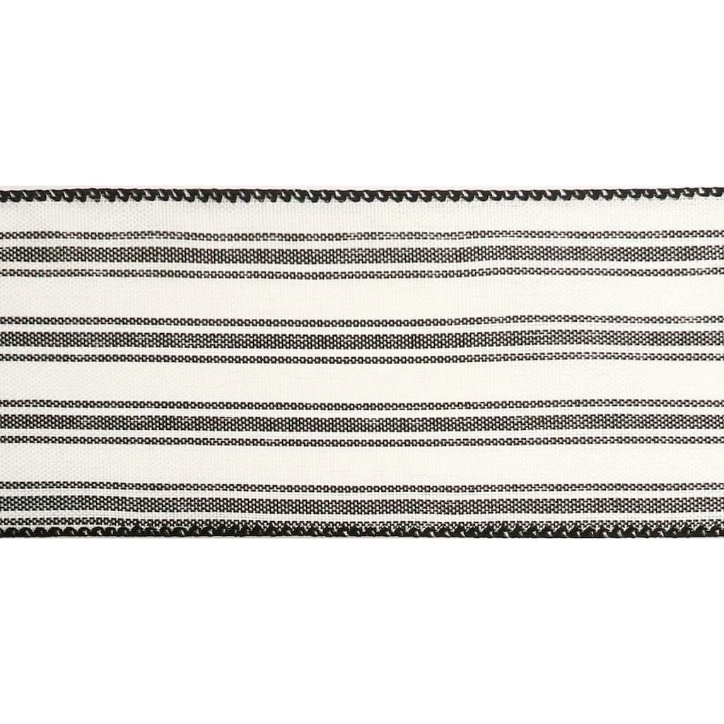 Wholesale π 12 Pack: 2.5" Faux Linen Wired Stripe Ribbon by Celebrate It™ π 3 Wholesale π 12 Pack: 2.5" Faux Linen Wired Stripe Ribbon by Celebrate It™ π - Image 3