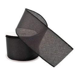 Wholesale ✔️ 2.5" Faux Linen Wired Ribbon by Celebrate It™ 💯 -Celebrate It Sales Shop 10659132 2