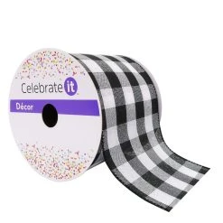 New ✨ 12 Pack: 4" Wired Buffalo Check Ribbon by Celebrate It™ Décor 💯