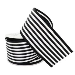 Buy ✨ 12 Pack: 2.5" Faux Linen Wired Stripe Ribbon by Celebrate It™ 😍 -Celebrate It Sales Shop 10659134 2