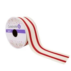 Brand new 🌟 12 Pack: 1.5" Grosgrain Ticking Stripe Ribbon by Celebrate It™ ❤️