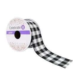 Flash Sale 😉 12 Pack: 1.5" Taffeta Wired Checker Ribbon by Celebrate It™ 360°™ 👍