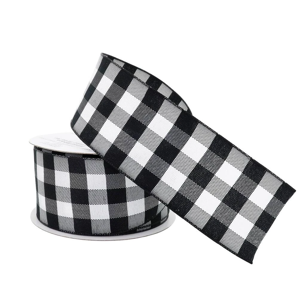 Flash Sale π 12 Pack: 1.5" Taffeta Wired Checker Ribbon by Celebrate It™ 360°™ π 4 Flash Sale π 12 Pack: 1.5" Taffeta Wired Checker Ribbon by Celebrate It™ 360°™ π - Image 4