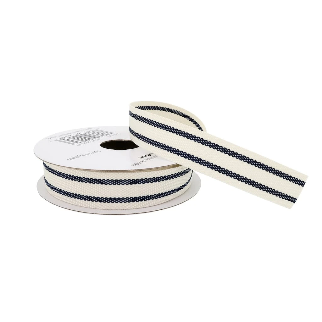 Promo π 5/8" Grosgrain Ticking Striped Ribbon by Celebrate It™ 360°™ β 2 Promo π 5/8" Grosgrain Ticking Striped Ribbon by Celebrate It™ 360°™ β - Image 2
